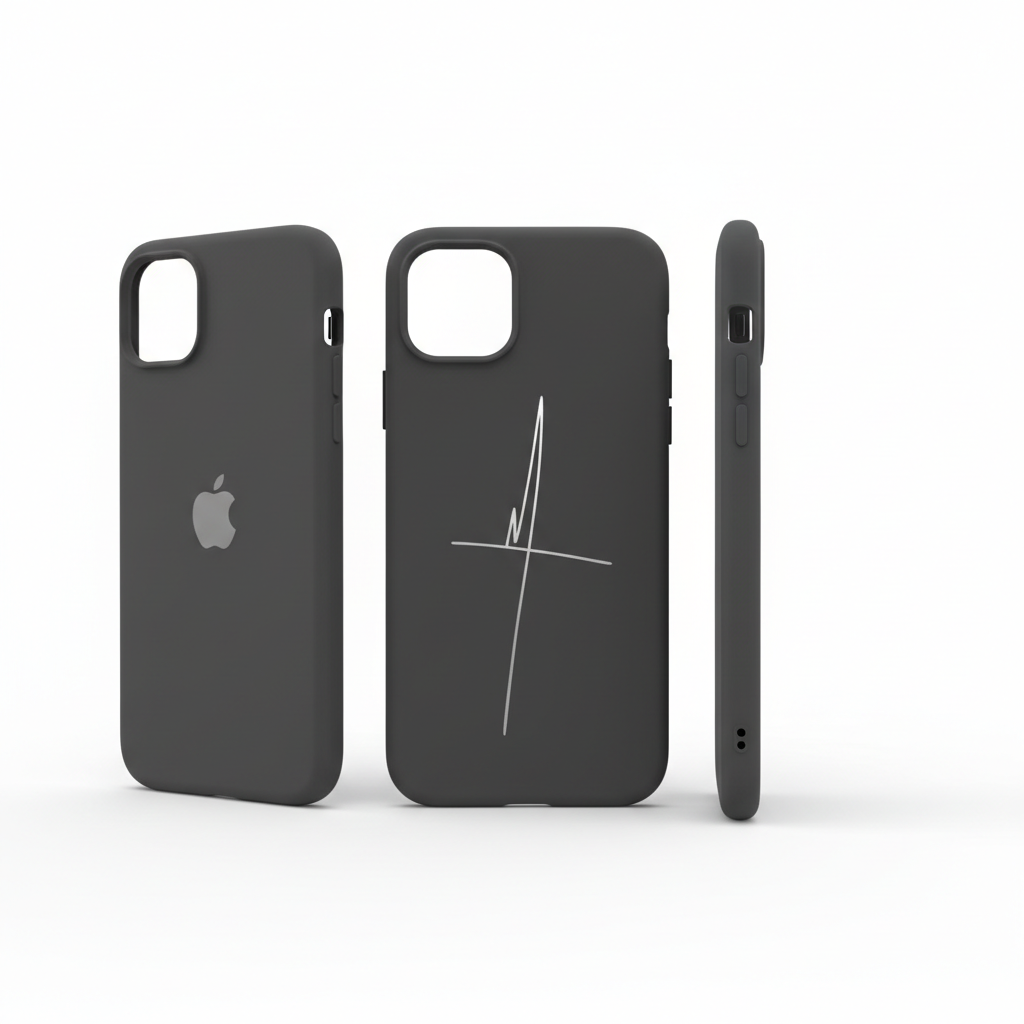 Slim protective iPhone case on white background