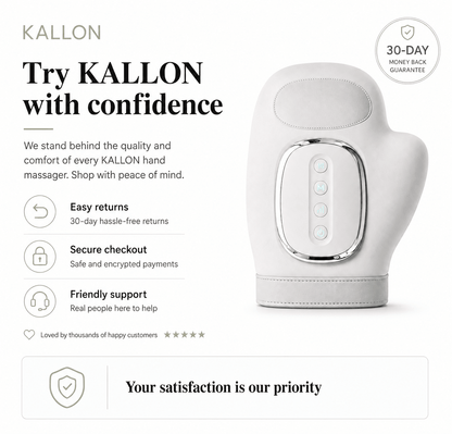 Kallon™ Hand Massager- Instant Relief for Arthritis, Carpal tunnel, Aching Finger, Viking syndrome, Hand & Wrist Pain - KALLON